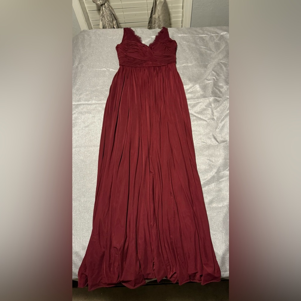 Bhldn Burgundy Maxi Dress